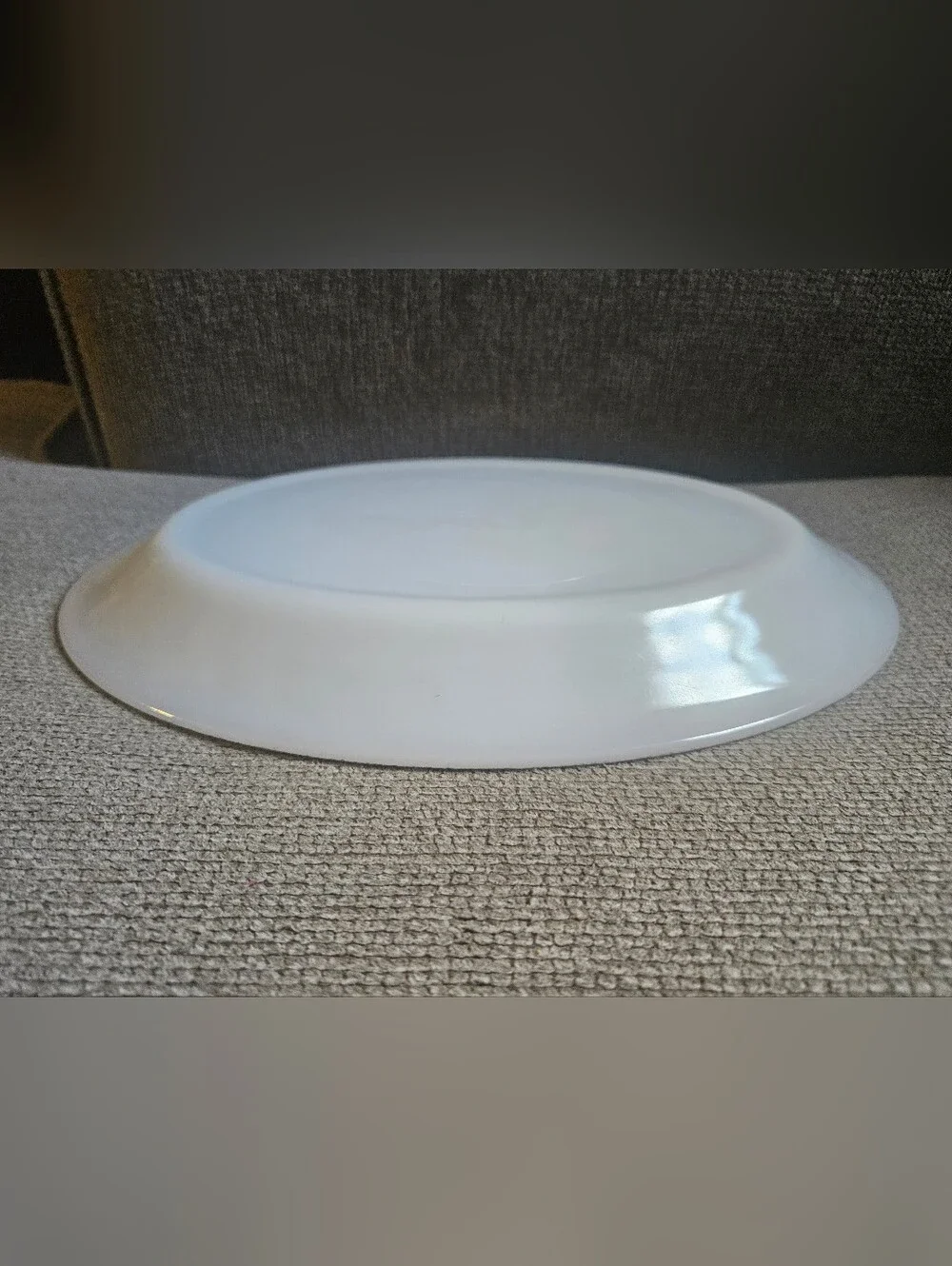 Vintage Fire King White Milk Glass Swirl Oval Serving Platter